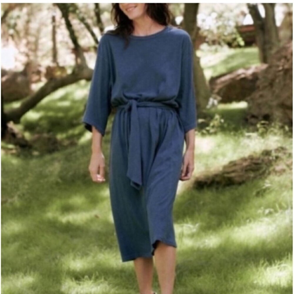 The Great. Robe Sleeve T-Shirt Dress in Blue Size 1 US S